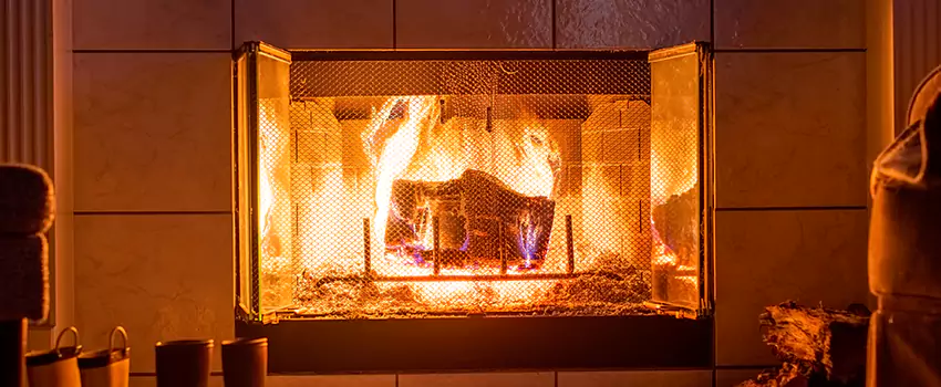 Mendota Hearth Landscape Fireplace Installation in North Tonawanda, New York