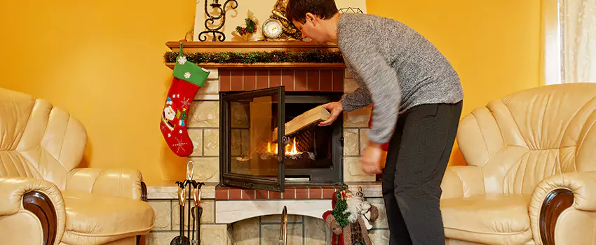 Rusted Metal Fireplace Restoration in North Tonawanda, New York